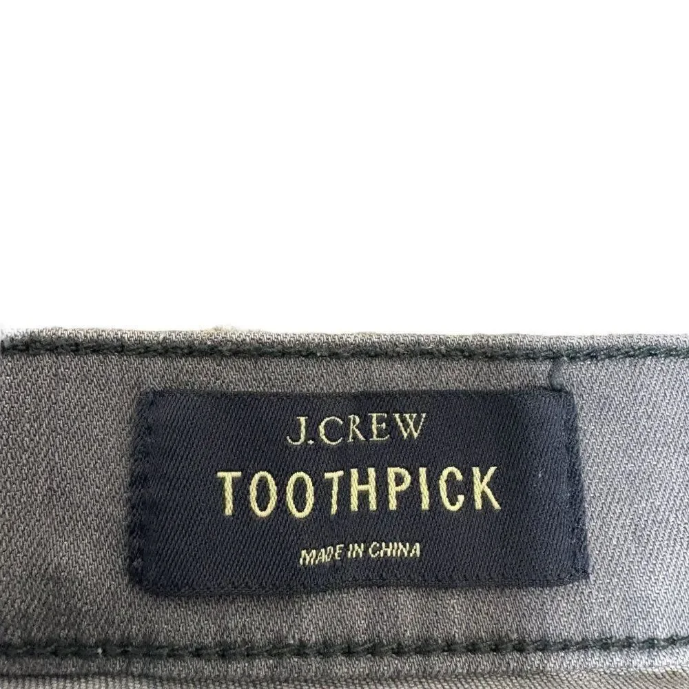 J.Crew Toothpick Skinny Jeans Size 29 Gray Denim Jegging